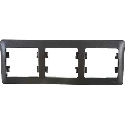 ШЭ Глосса Рамка 3-я гориз. GSL001303 (графит) (5шт/уп)