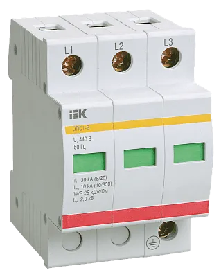 Разрядник ОПС1-B 3р (In=30kA, Un=420B, Im=60kA) Kinee