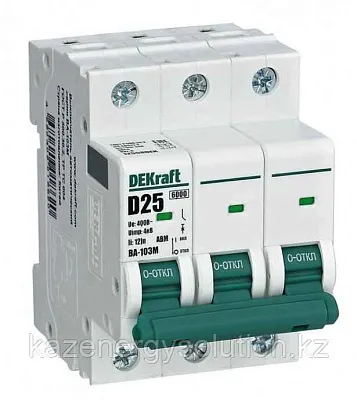 12559DEK Авт. выкл. без теплозащиты 3P 32А х-ка D 6кА ВА-103M