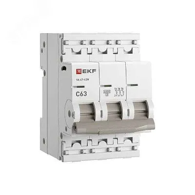 Автомат  3п 63А (C) (ВА 47- 19) 6kA SHCET