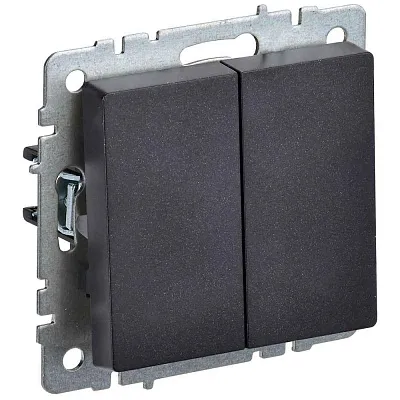 ИЭК Брайт Выкл. 2-кл. проx. 10А ВС10-2-6-БрГ графит. IEK