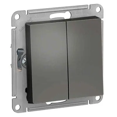 ШЭ Атлас Выкл. 2кл. с/у,  10А, (б/рамки, сталь) ATN000951 (5шт/уп)