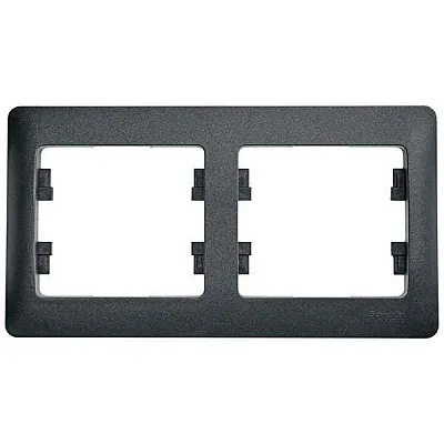 ШЭ Глосса Рамка 2-я гориз. GSL000702 (антрацит) (30шт/уп)