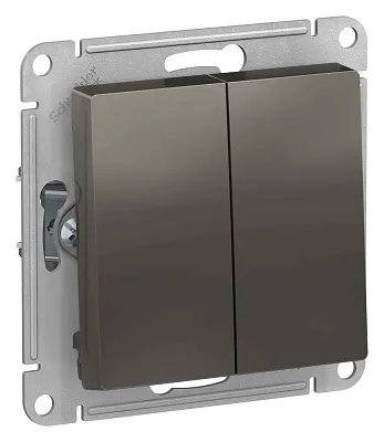 ШЭ Атлас Перекл. 2кл. с/у,  10А, (б/рамки, сталь) ATN000965 (5шт/уп)