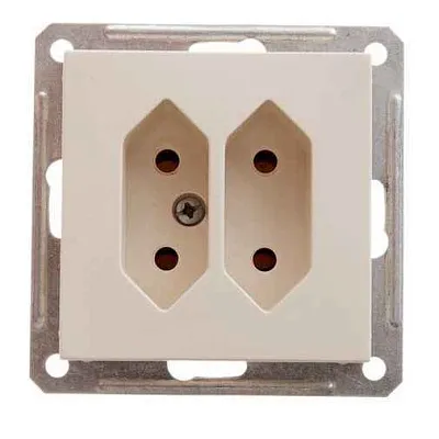 ШЭ 59 Роз.под 2 плоск. вилки 6А (мореный дуб, б/рамки)(10шт) RS6-253-9-86