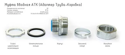 Муфта вводная АТК-20 (3/4") ГОФРОМАТИК