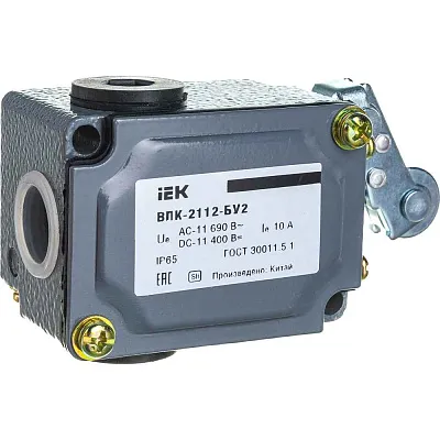 Выкл.путевой ВПК-2112-БУ2, рычаг с роликом, IP65, IEK