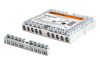 Шина нулевая "N" 6x9мм  14/1(14 групп/крепеж по центру) (ИЭК)