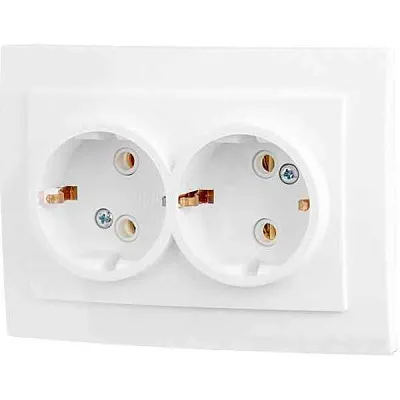 Элект Пилот Роз. с/у 2-я с заземл. 16А IP20 РС16-238-Б (белый) (50шт) Элект