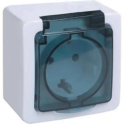 ИЭК Гермес PLUS роз. 1м РСб20-3-ГПБд с з/к о/у  IP54 (цвет крышки:дымчатый)  ИЭК