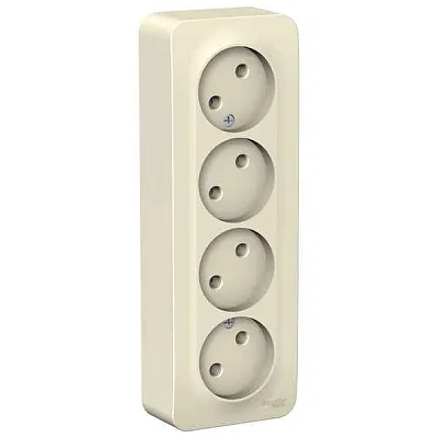 ШЭ БЛАНКА Роз. 4-ая о/у, б/з/к б/шт 16А  (белый, изол. пл.) (5шт) BLNRA000411