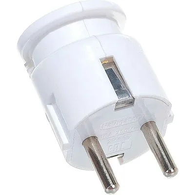 Вилка штепсел. угловая с/з белая NCA-PL04-16A-E-WH Navigator 61 362