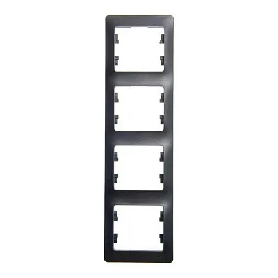 ШЭ Глосса Рамка 4-я верт.   GSL000708 (антрацит) (15шт/уп)