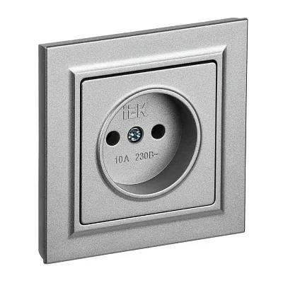 ИЭК Брайт Роз. 1м без з/к/ш 10А РС10-1-0-БрА алюм. IEK