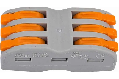 Клемма соединительная СК-413 (2,5мм2) 3 к-та (СМК 222-413) ИЭК