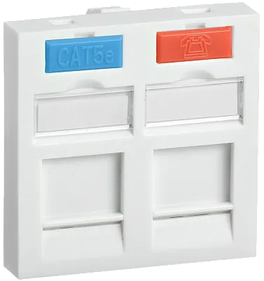 ИТК Вставка 45x45мм для 2-x модулей Keystone Jack с маркером