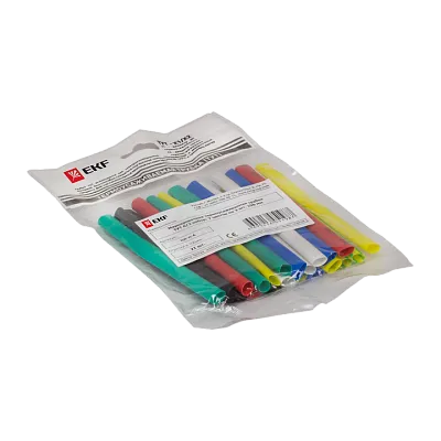 Трубка ТУТнг   8/4 набор:7 цветов по 3шт. 100мм. EKF