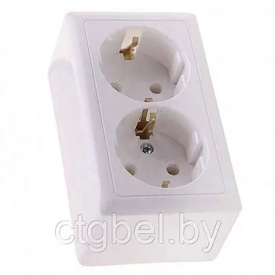 Элект Викинг Роз. о/у 2-я с заземл. 16А IP20 РА16-238-Б (белый) (50шт) Элект