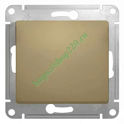 ШЭ Глосса Выкл. 1кл. с/у 10А (титан, б/рамки) GSL000411 (20шт/уп)