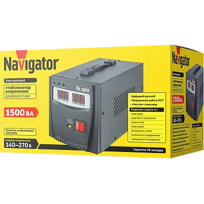 Стабилизатор напряжения NVR-RF1-1500 Navigator 61 767 (переносн.)