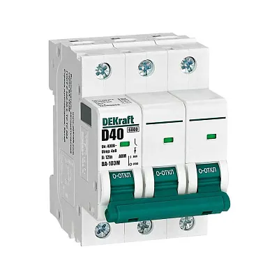 12560DEK Авт. выкл. без теплозащиты 3P 40А х-ка D 6кА ВА-103M