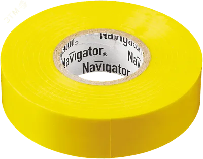 Изолента ПВx 0,18x19ммx20м желтая Navigator 71112