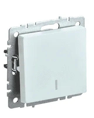 ИЭК Брайт Выкл. 1-кл. с индикацией 10А ВС10-1-1-БрЖ жемчуг IEK