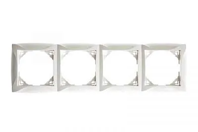 ШЭ Дуэт Рамка 4-я с/у (бел) (15шт/уп) WDE000104