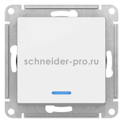 ШЭ Атлас Выкл. 1кл. с/у с инд.,  10А, (б/рамки, белый) ATN000113 (20шт/уп)