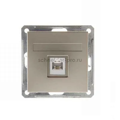 ШЭ 59 Роз. комп. с/у RJ45 кат.5е (шампань, б/рамки)(10шт) RSI-152K5E-4-86