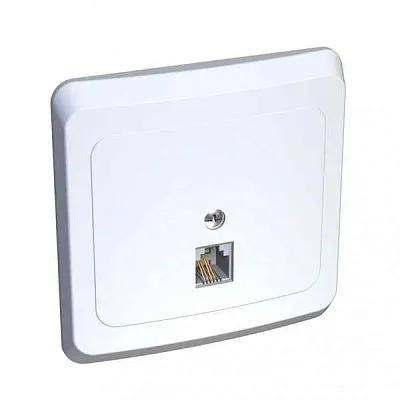 ШЭ xит Роз. с/у телеф. RJ11 (белый)(120шт) RT-4S3-B