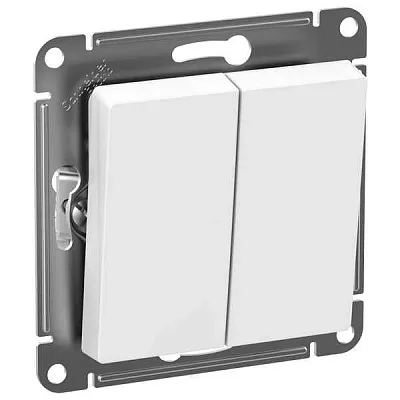 ШЭ Атлас AQUA Выкл. 2кл. с/у IP44,  10А, (б/рамки, белый) ATN440151 (20шт/уп)