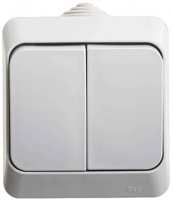 ШЭ Этюд Выкл. о/у 2кл. IP44 (серый) (250В, 10Аx) BA10-042C