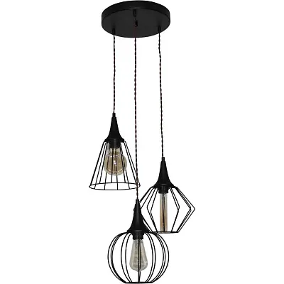 Форма 231 черн.муар (Плафон Микс) НСБ 01-3x60-141 Е27 ИУ Светильник