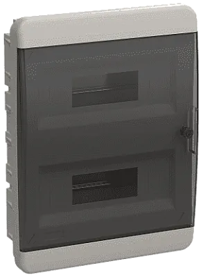 БОКС  ЩРВ-П (пласт.)24 мод.встр. (385x290x102) белый/черн.прозр. дверь ИЭК TEKFOR