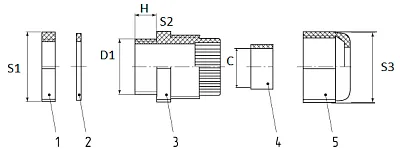 Сальник MG 40 пластик (22-32мм) IP68 серый ГОФРОМАТИК