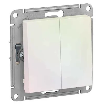 ШЭ Атлас Выкл. 2кл. с/у,  10А, (б/рамки, жемчуг) ATN000451 (10шт/уп)