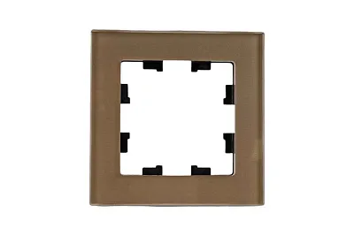 ШЭ Атлас рамка 1-я,(орг.стекло ШАМПАНЬ) ATN320501 (1шт/уп)