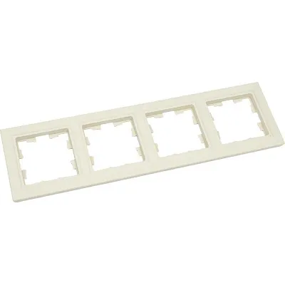 ИЭК Брайт Рамка  4-я РУ-4-БрКр беж. IEK