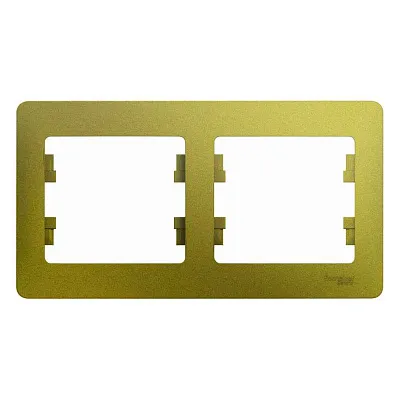 ШЭ Глосса Рамка 2-я гориз. GSL001002 (фисташ) (10шт/уп)