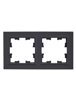 ИЭК Брайт Рамка  2-я РУ-2-БрГ  графит IEK