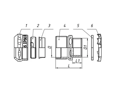 Муфта вводная М32Т32 IP66  ГОФРОМАТИК