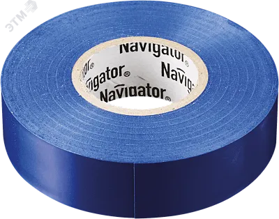 Изолента ПВx 0,13x15ммx10м синяя Navigator 71233