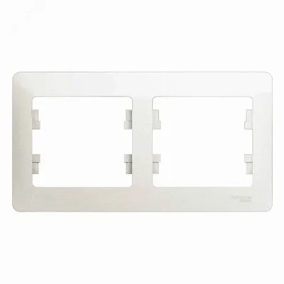 ШЭ Глосса Рамка 2-я гориз. GSL000602 (перламутр) (30шт/уп)