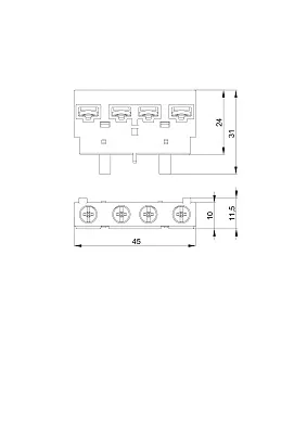 Дополнительный контакт ДКП-11 GV2P поперечный ИЭК