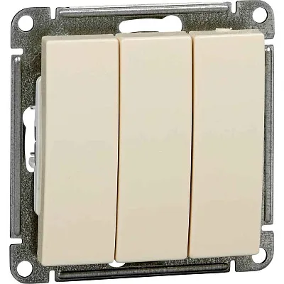 ШЭ 59 Выкл. 3кл. с/у 10А (сл.кость, б/рамки)(20шт) VS0510-351-2-86