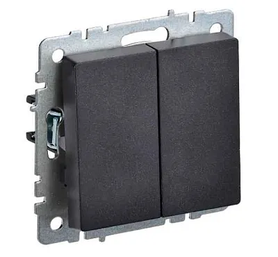 ИЭК Брайт Выкл. 2-кл. проx. 10А ВС10-2-6-БрЧ черн. IEK