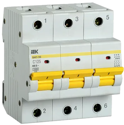 Автомат (ВА 47-150) 3п 125А 15кА (C) ИЭК