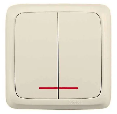 xегель Альфа Выкл. о/у 2кл с изол.пл. (250В, 10А) белый ВА10-153