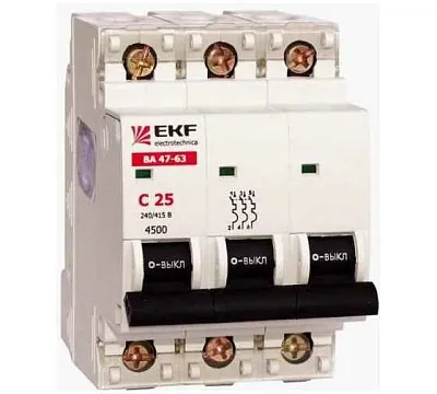Автомат  3п 50А (C)  4,5кА EKF PROxima